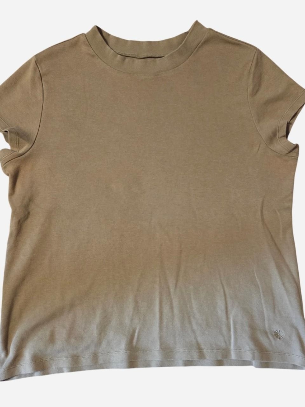 Isaac Mizrahi Short-Sleeve Crew Tee in Taupe